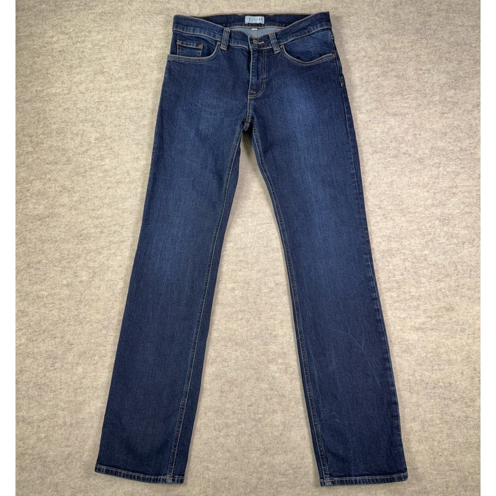 Tecovas Slim Jean Mens 34x34 Dark Blue Denim Cowboy Western Stretch Ranchwear